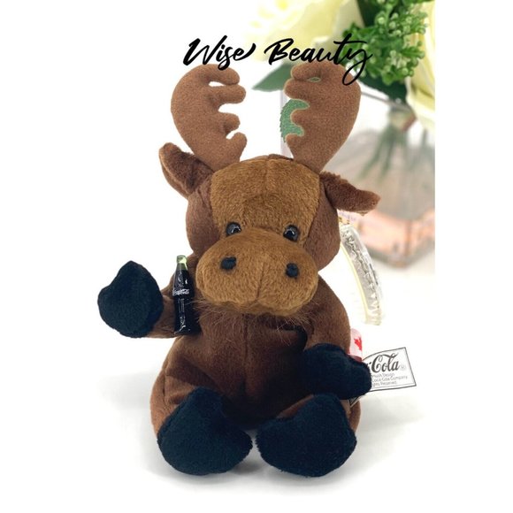 Coca-Cola Gourmand Canada Moose Collectible Bean Bag Beanie Plush 1999 - Picture 1 of 7